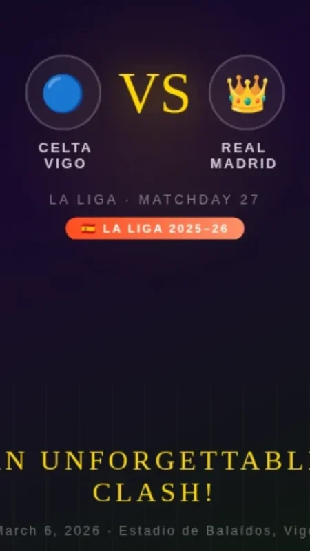 Celta Vigo Vs. Real Madrid